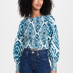 NWT Scotch & Soda Smocked Top With Bow Back Size 34/4